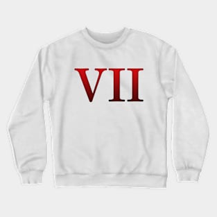 Red Roman Numeral 7 VII Crewneck Sweatshirt